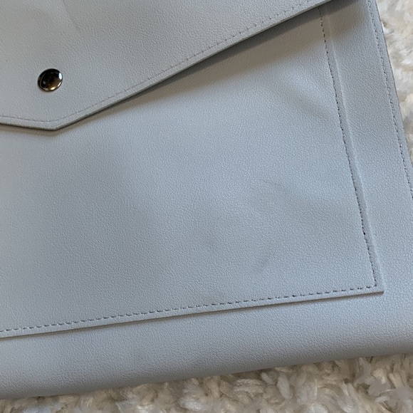 GLASS Ladder & Co Megan Portfolio cloud gray vegan leather Clutch organizer - Picture 9 of 10